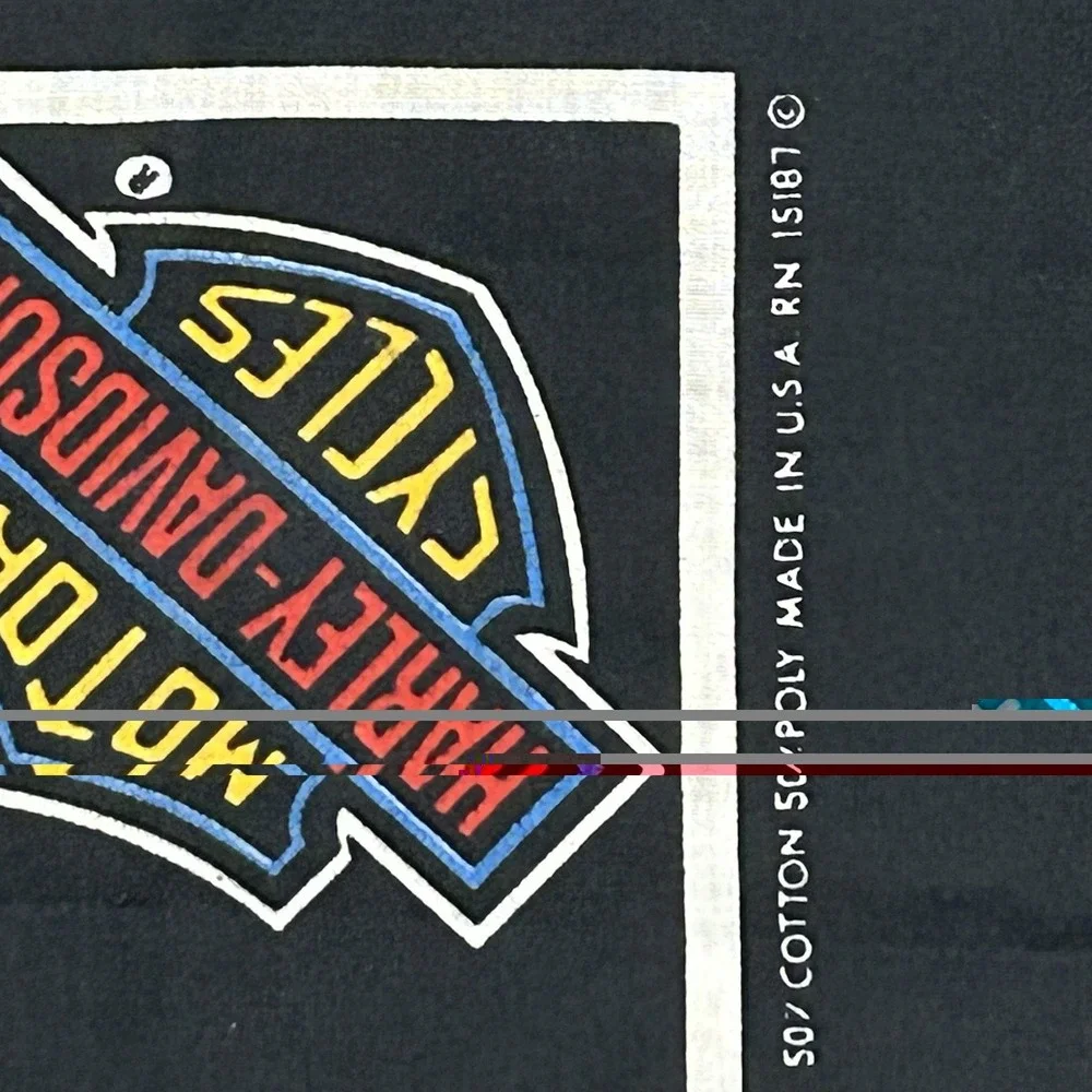 Vintage Harley Davidson Bandana USA Eagle Motorcycle Biker WILD 80s 90s‎
